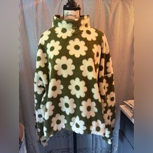 PacSun mock neck floral fleece